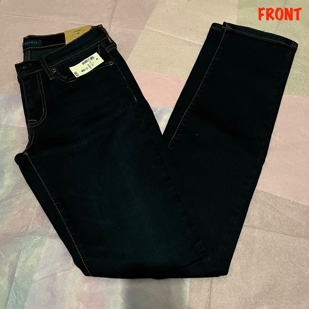 Aeropostale Dark Wash Low-Rise Skinny Jeans